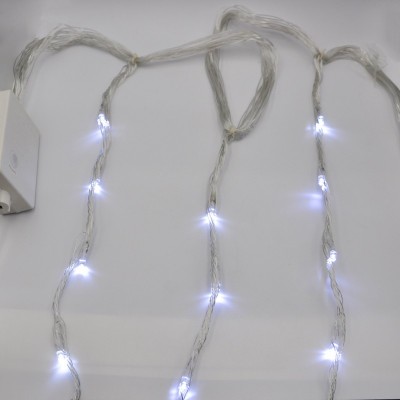 Гирлянда-водопад (Curtain-Lights) Itrains 200W-2 внутренняя, пров.:прозрачный, 2м*2 (Белый)