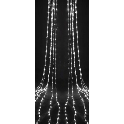 Гирлянда-водопад (Curtain-Lights) Itrains-480-W внутренняя, пров.:прозрачный, 3*3м (Белый)
