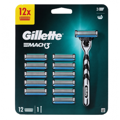 Сменные кассеты Gillette Mach 3 (12шт) картон