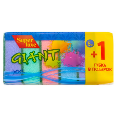 Губка кухонная ТМ Super Luxe 5+1 шт Гигант (XXL)