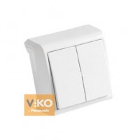 Выключатель 2-кл. белый ViKO Vera 