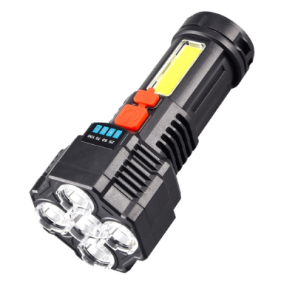 Фонарь ручной аккумуляторный Flashlight 5 LED+COB F-T25 панель индикация заряда