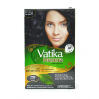 Краска для волос на основе хны Натуральный черный Vatika (Natural black) 6*10г