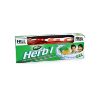 Гель для зубов С лимоном и мятой DABUR HERB'L 150г + зубная щетка