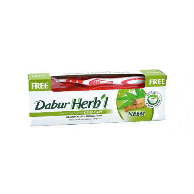 Зубная паста с нимом DABUR HERB'L 150г + зубная щетка