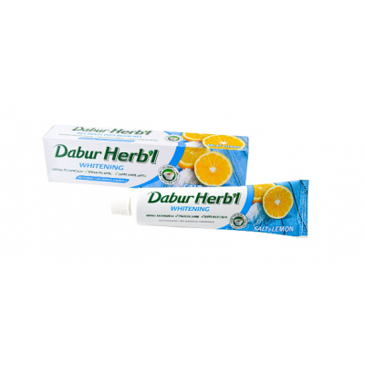 Зубная паста - Соль и Лимон - Отбеливающая DABUR HERB'L 150г