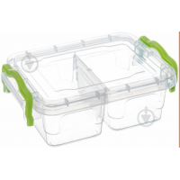 Контейнер двойной для хранения универсальный Ал-Пластик. №2, обьем 0,42 л,  0,61 л.