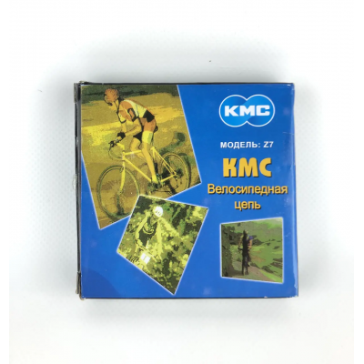 Цепь велосипедная КМС Z7 1/2*3/32*116L серый/коричневый
