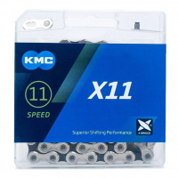 Цепь KMC X11 silver-black 11 скоростей 114 звеньев + замок (X11)