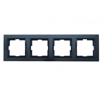 Рамка 4-я горизонтальная Luxel JAZZ (9124) Черная