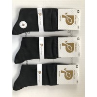 Носки PIER KAYA хлопок мужские классические без шовные 2 пятка и носок 41-44 в чёрном цвете. Производство Турция