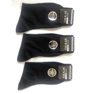 Носки GIULIA хлопок 100 %  классические. Цвет : черный . Размеры : 39-40, 41-42, 43-44, 45-46