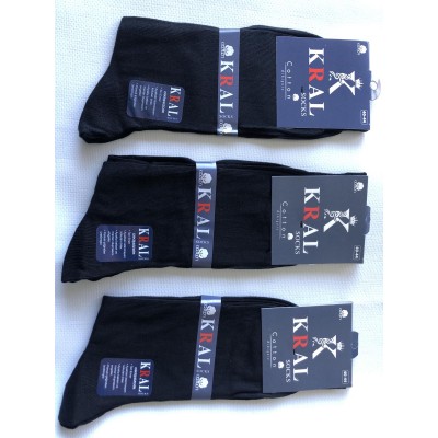 Носки KRAL хлопок мужской 40-44 . Цвет : черный . Производство Турция