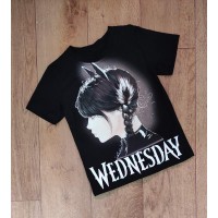 Футболка фуликра "Wednesday" Рисунок светится в темноте Разм 30-44