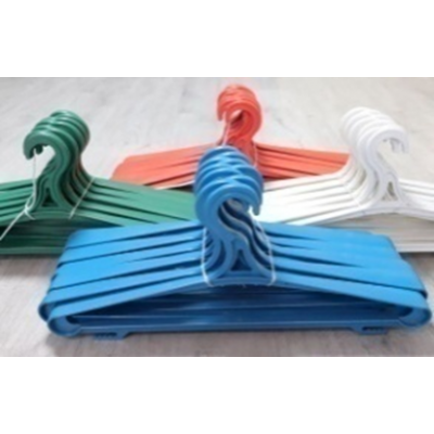 Набор плечиков 10 шт для тяжелой одежды пластиковых цветных