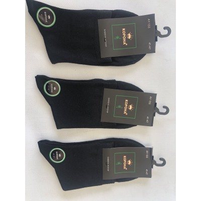 Носки КОРОНА ликра бамбук средние мужские 41-47 . Цвет : черный