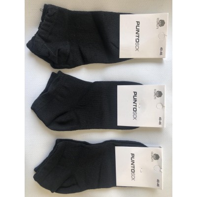 Носки PUNTO ликра хлопок патик мужская 40-44 . Цвет : черный . Производство Турция