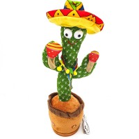 Танцующий кактус-МЕКСИКАНЕЦ поющий Dancing Cactus Mexi (120 песен с подсветкой)