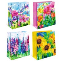 Пакет подарочный бумажный L "Bouquet" 31*42*12см