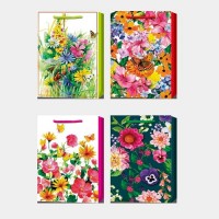 Пакет подарочный бумажный M "Flowers" 26*32*10см