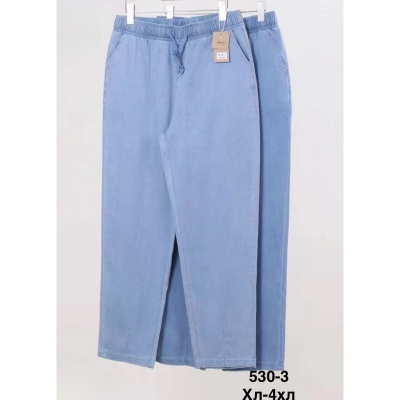 Жіночі літні штани. Розміри xl-2xl, 2xl-3xl, 3xl-4xl, 4xl-5xl (44-50). В упаковці 6 од різного кольору. Матеріал літній джинс. 102697