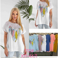 Жіночі футболки. Розмір xl, 2xl, 3xl, 4xl. В упаковці 4 шт одного кольору. Матеріал льон.