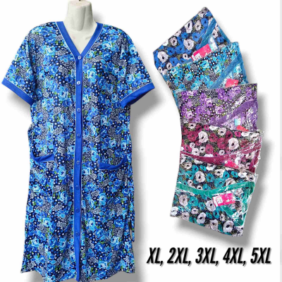 Халат жіночій. Норма. Застібається на гудзики. Розміри: XL, 2XL, 3XL, 4XL, 5XL.