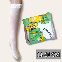 Гольфи дитячі капронові. Фірми ANNA( Польща). Колір білий.Розмір 14-21