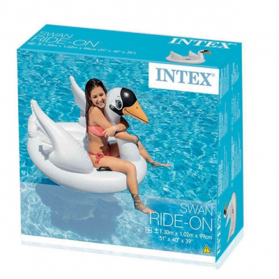 Плотик надувной Intex 57557 Белый лебедь, 102 x 99