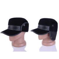 Кепка чоловіча тепла. На флісі з вушками. Розмір 56-59