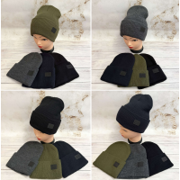 Шапка чоловіча подвійна Акріл Софт. (Adidas, Nike, North Face, Puma)  Розмір 56-58