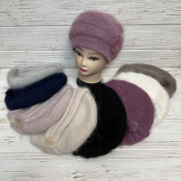 Шапка Ангора Подвійна +Норка. Розмір універсальний 