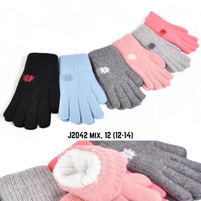 Рукавиці Подвійні, Альпака, підліток, J2042 Рукавиці Подвійні, Альпака, підліток, J2042