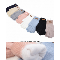 Рукавиці жіночі, Норка, Подвійні 7851. Розмір універсальний