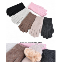 Рукавиці жіночі, Ангора, Хутро J2028. Розмір універсальний