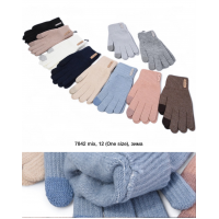 Рукавиці жіночі, Альпака, Одинарні, Сенсор , 7842. Розмір універсальний