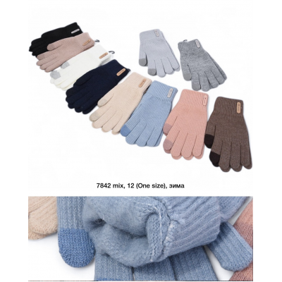 Рукавиці жіночі, Альпака, Одинарні, Сенсор , 7842. Розмір універсальний