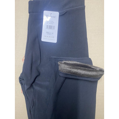 Женские лосины на флисе. Р. БАТАЛ 52,54,56 (чёрные)