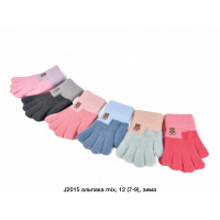 Рукавички дитячі Одинарні, Норка, J2015. Розмір 7-10 років Рукавички дитячі Одинарні, Норка, J2015. Розмір 7-10 років
