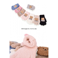 Рукавички дитячі Одинарні, Тедді, 5206. Розмір 3-5 років