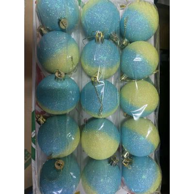 Новогодний шар в блестках "Патриотичный" Ø60мм (5шт. уп)