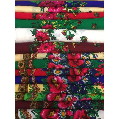 Платок женский (материал хлопок, размер 60х60 см, расцветки в ассортименте)