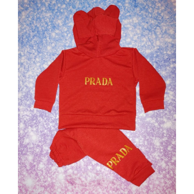 Детский костюм Прада красный/розовый (двухнитка) 2029 Размеры 26-32