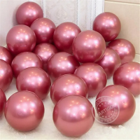Шарики воздушные хром розовое золото 5" (Китай), 100 штук 
