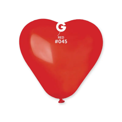 Воздушные шары сердце 6" (15 см) красное пастель