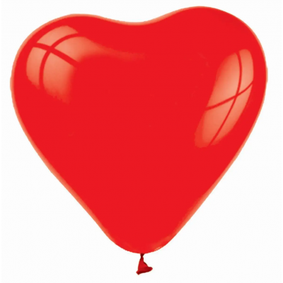 Воздушные шары сердце 12" (30 см) красное пастель Balonevi
