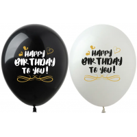 Воздушные шары Happy Birthday (100 шт/уп) 12" (30 см) ТМ Show