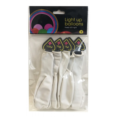 Светящиеся шары для запуска в небо белые, 5 шт