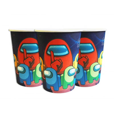 Стаканы одноразовые бумажные детские "Амонг Ас" 10 шт/уп