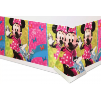 Скатерть детская полиэтиленовая " Минни Маус в цветочек " 180x110 см